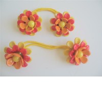 Flower Hair Rubber Band Beautiful Colors