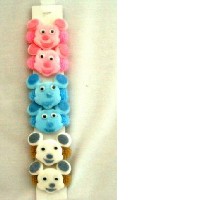 Assorted Cute Small Girls Hair Rubber Band 3 Pairs Soft 3 Pairs  