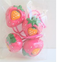 Pink/Orange Strawbery Elastic Band Hair Accessor