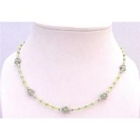 Girls Return Gift Necklace Grey Pipe Necklace Weith Grey Flower Very Soft Tender Clasp Necklace Dollar Necklace