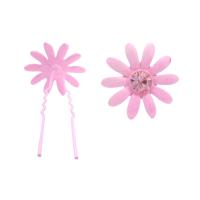 Daughter Gift Hair Pin In Rose Crystals Girls Pink Flower Hair Pin