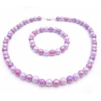 Girls Gift Inexpensive Necklace & Bracelet In Beautiful In Purple Flower Girl Gift