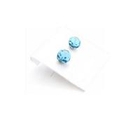 Girls Stud Earrings In Blue Aqumarine Crystals Under 
