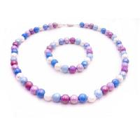 Afffordable Girls Return Gift Jewelry Multicolor Beads Necklace & Stretchable Bracelet