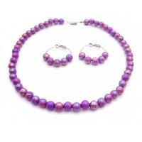 Puprle Dress Girls Jewelry Flower Girls Necklace Set Purple