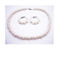 Flower Girl Ivory Beads Necklace Set Under  Jewelry