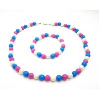 Flower Girls Return Gift BLue Pink White Beads Necklace Bracelet