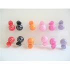 Jaw Claw Clips Assorted Colors w/ Doted Design 6 Pairs