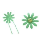 Peridot Crystal Girls Hair Pin Green Flower Gift Your Girl Daughter