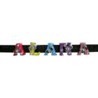 Customised Name Bracelet Black Watch Strap Colorful Alphabet