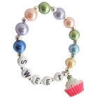 Party Favors Name Bracelet Christmas Cupcake Charm Bracelet