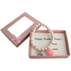 Happy Birthday Bracelet Blush Pink Pearl Bracelet