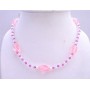 Diamond & Round Beads Necklace Simulated Girls Stretchable Necklace