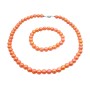 Orange Round Beads 10mm Shnny Beads Girls Inexpensive Jewelry Necklace
