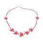Butterfly Necklace For Children Bright Red Necklace & Butterfly Beads