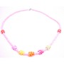 Cute Teddy Bear Beads Girls Jewelry Pink Beaded Necklace Bear Beads
