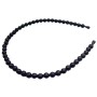 Black Headband Pearls Striking Headband