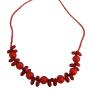Striking Red Beads Girls Long Necklace