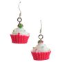 Cupcake Earrings Hypoallergenic Earrings Strawberry Sprinkle Earrings