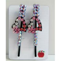 Heart Hair Jewelry Accessories Embedded w/ Sparkling Rose Fuschia Crystals