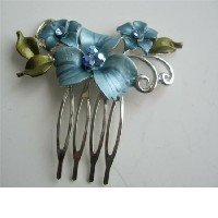 Korean Crystals Hair Accessories Bow Barrette Dressed Up w/ Swarovski Crystals 
