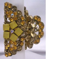 Artistically & Sophisticated Crystals Hair Accessories Topaz Crystals Hair Clamp Clip