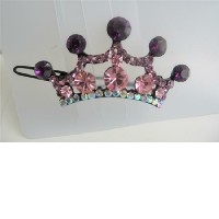 Crown Hair Barrette Crystals Hair Barrette Clip