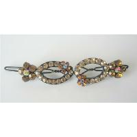 Aquamarine Voilet Hair Pair Clip Barrette Sparkling Crystals Hair Clip