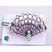Amethyst Crystals Light & Dark w/ Clear Crystals Clip  