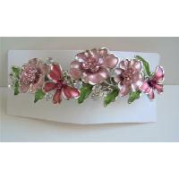 PInk Flower Hair Barrette Hair Barrette Flower Butterfly Decorated Barrette Clip