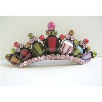 Crown Hair Barrette Multicolored Crystals Enamel Crown Hair Barrette Clip