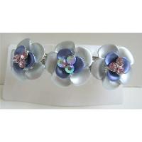 Blue Flower Hair Barrette Enamel Flower Hair Clip Barret