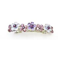 Crystals Hair Accessories Purple Flower Encrusted Decorated With Amethyst Crystals