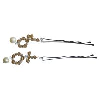 Customize Bridal Hair Pin In Pearls & Crystals Lite Colorado Swarovski Crystals And Freshwater Pearls