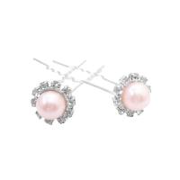 Wedding Bridal Hair Pin Rose Pearls Hair Pin With CZ