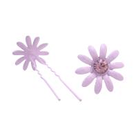 Amethyst Flower Prom Hair Pin With Amethyst Crystals Wedding Hair Pin