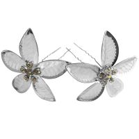 Wedding Prom Bridal Hair Jewelry Beautiful Net Flower Petal Pin