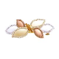 Golden Smoked Topaz Clear Crystals Hair Barret Very Pretty Hair Clip :  crystals hair clip crystals smoked topaz hair clip