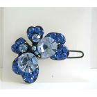 Blue Butterfly Hair Accessories Fully Encrysted w/ Sparkling Blue Crystals Hair Clip