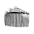 Comb Hair Pin White Crystals Decorated Hair Comb Perfect For Bridal Bridesmaid