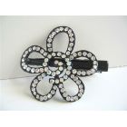 Classy Flower Hair Clamps Fully Decorated & Encrusted w/ Simulated Diamond Hair Jewelry Clamps Accessories