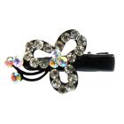 Simulated Diamond Flower Hair Clamps Clip Sleek & Sparkling Clamps