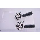 Simulated Diamond Apple Pair Hair Clamps Clip Sleek & Sparkling Clamps