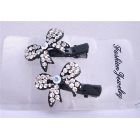 Beautiful Bow Hair Clamp Clip Encrusted w/ Cubic Zircon Sparkling Hair Clamps Clip