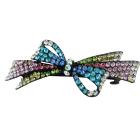 Multicolored Crystal Hair Barrette Fabulous Party Wear Hair Accessory