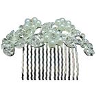 Bridal Pearls Comb Wedding Accessories Flower Rhinestones Pearls