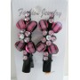 Heart Pink Crystal Barrette Pair Clip
