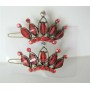 Seduction Red Crown Hair Clip Pair Of Crown Clip Sparkling Crystals