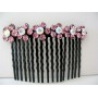 Bridal Hair Accessories Rose Pink Flower Crystals Comb Barrette