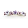 Crystals Hair Accessories Purple Flower Barette w/ Amethyst Crystals